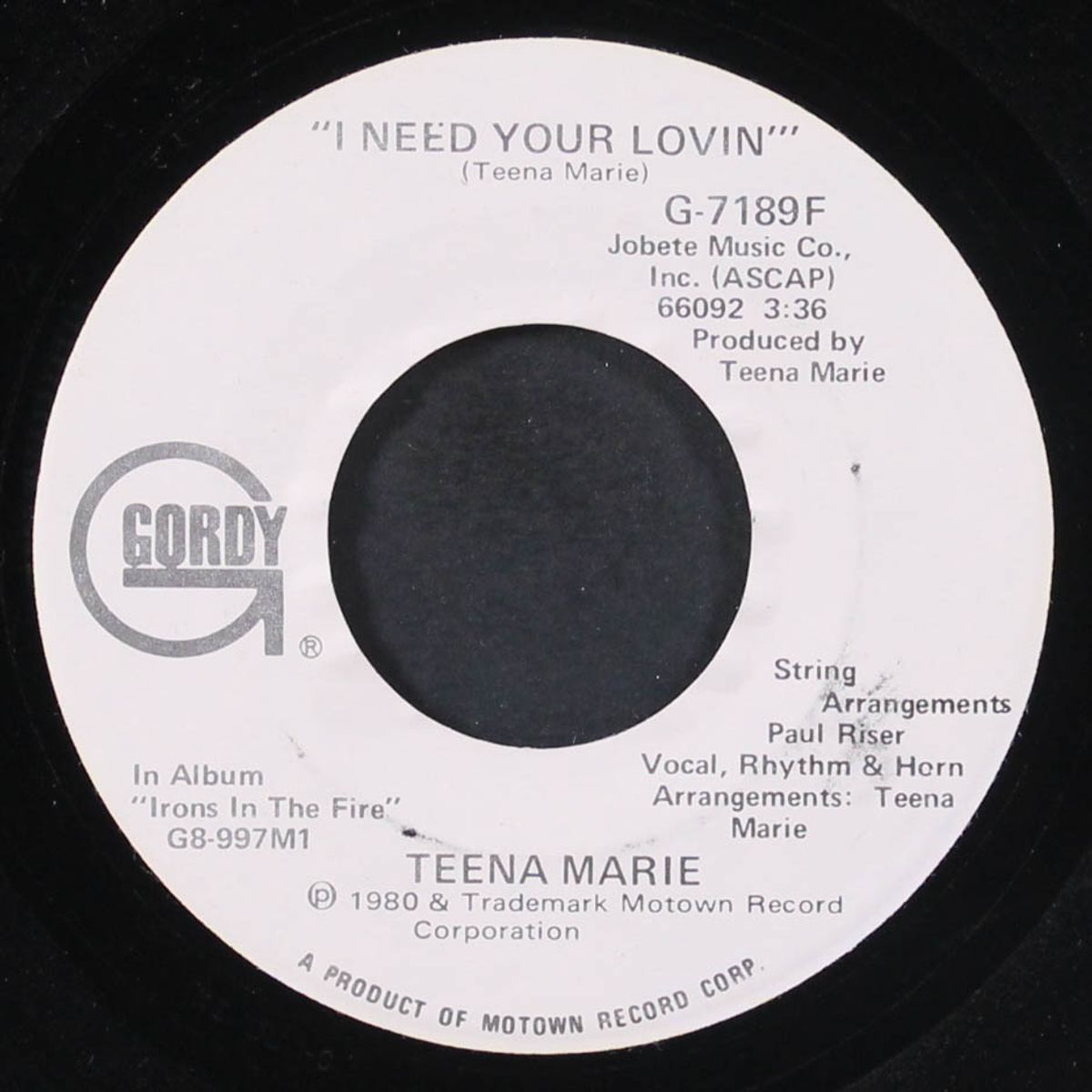 i need your lovin' / same by TEENA MARIE
