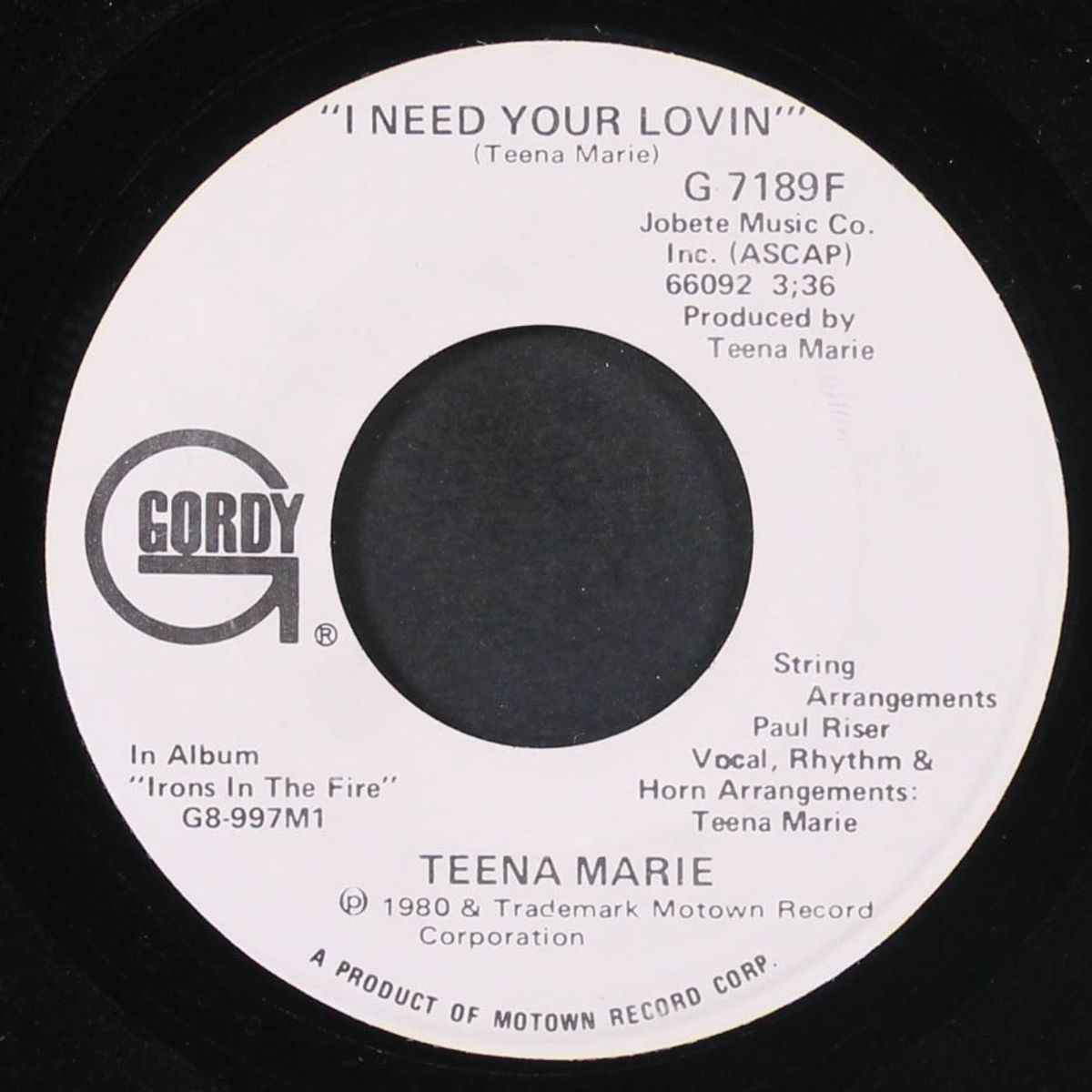 i need your lovin' / same by TEENA MARIE