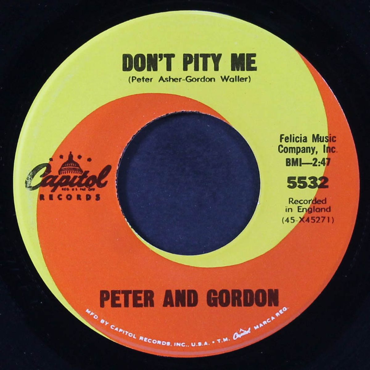 don't pity me / crying in the rain by PETER & GORDON