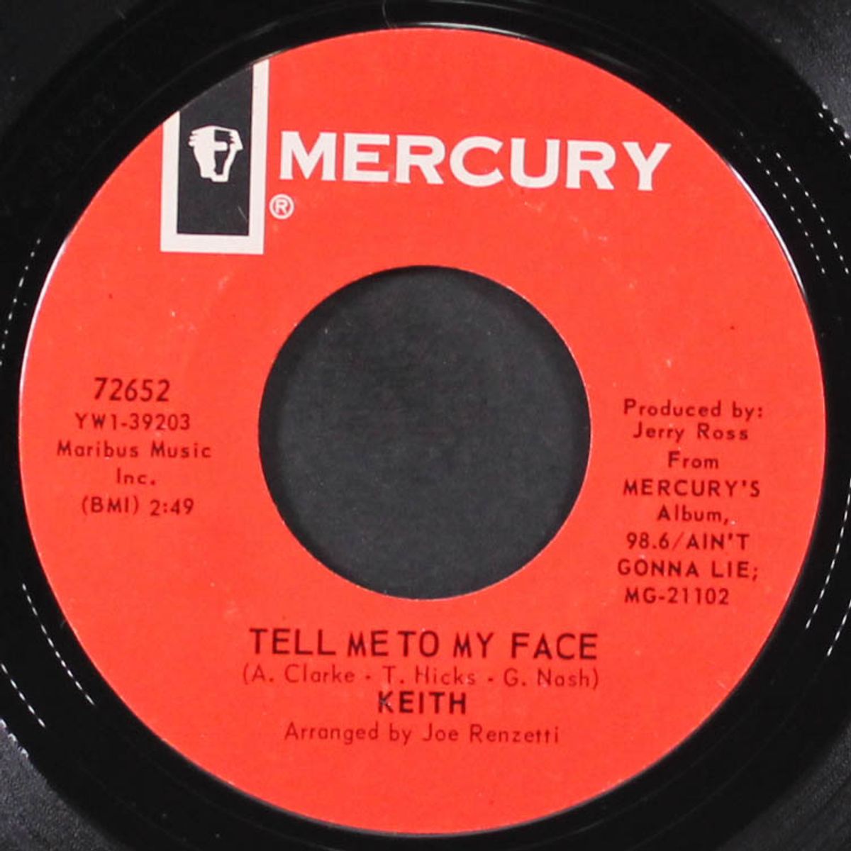tell me to my face / pretty little shy one by KEITH