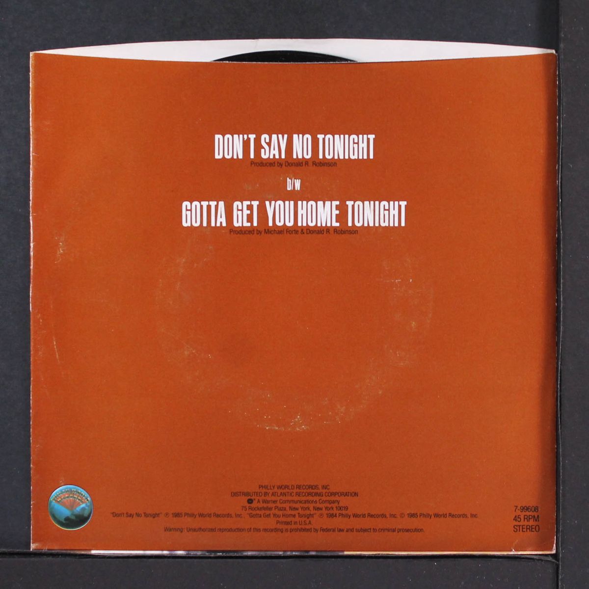 don't say no tonight / same by EUGENE WILDE