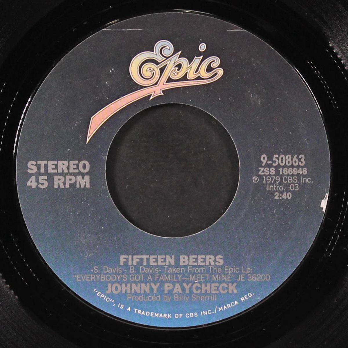 fifteen beers / who was that man that beat me so by JOHNNY PAYCHECK