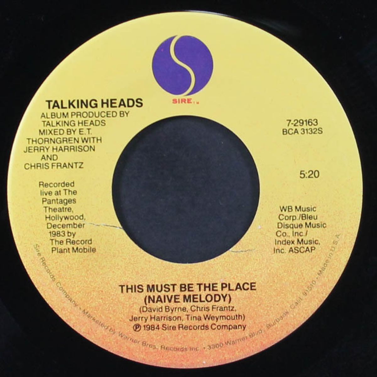 once in a lifetime / this must be the place (naive melody) by TALKING HEADS