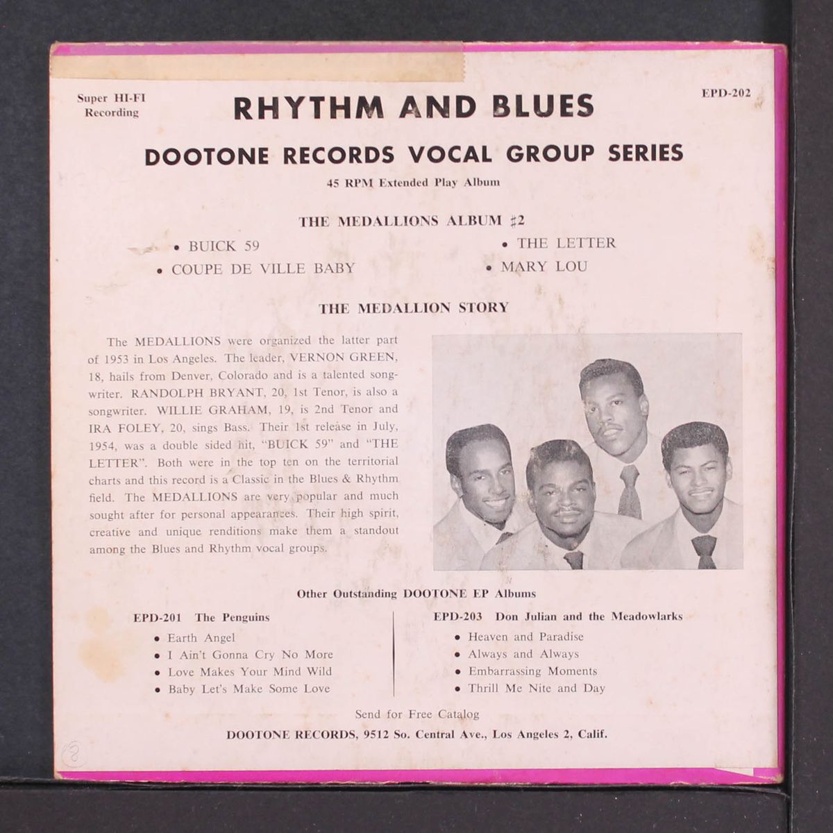 rhythm and blues album #2 by MEDALLIONS