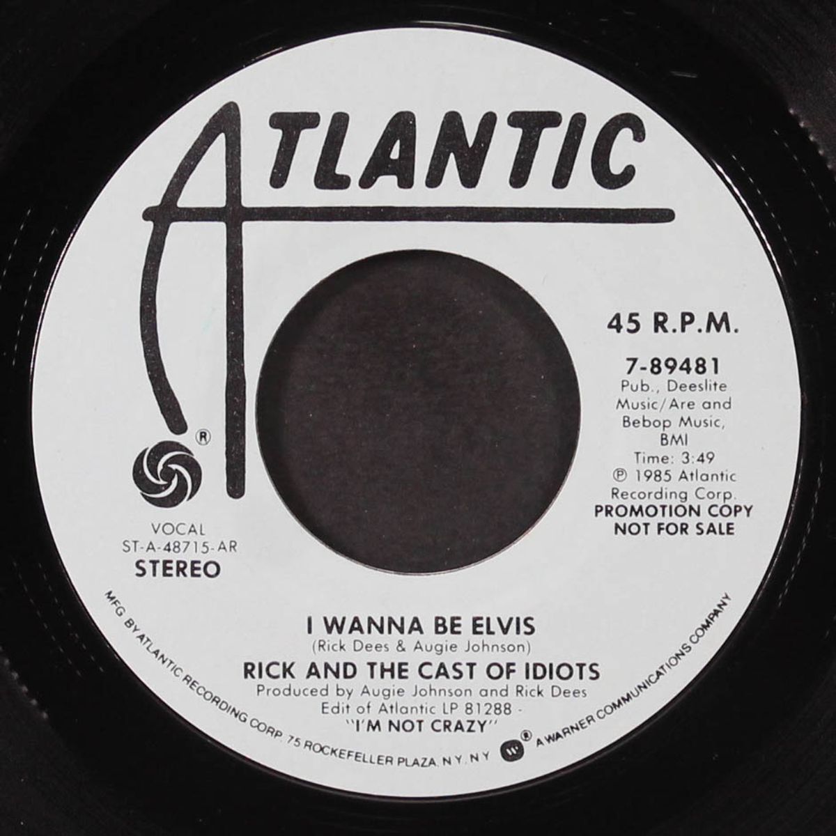 i wanna be elvis by RICK (DEES) & CAST OF IDIOTS