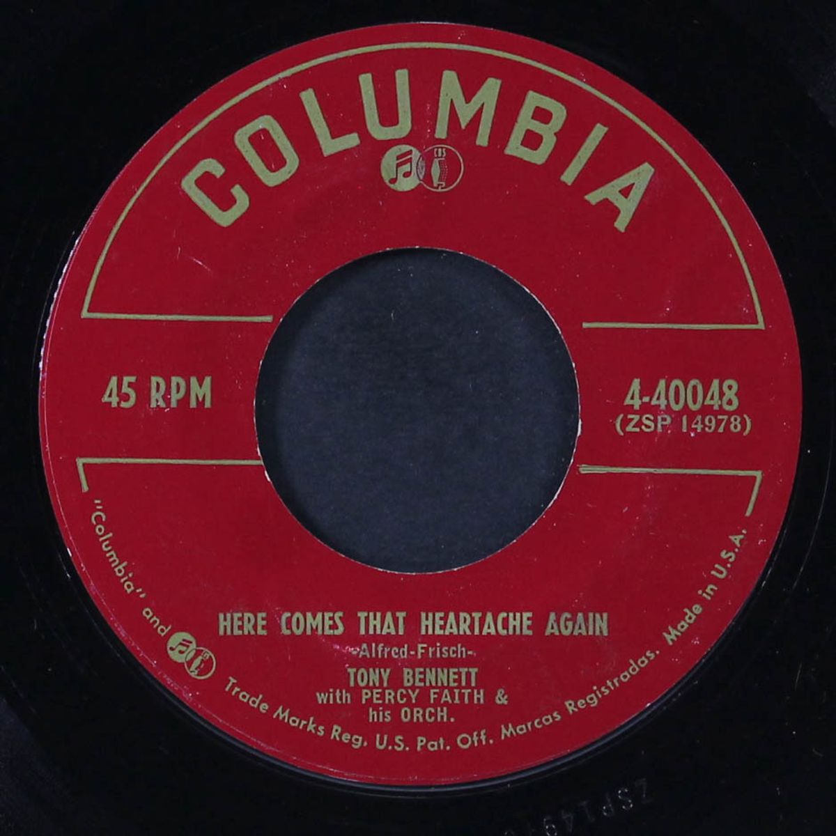 rags to riches / here comes that heartache again by TONY BENNETT