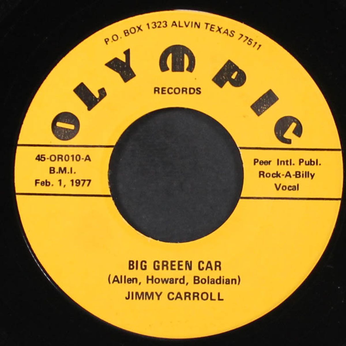 big green car / that's all i want by JIMMY CARROLL