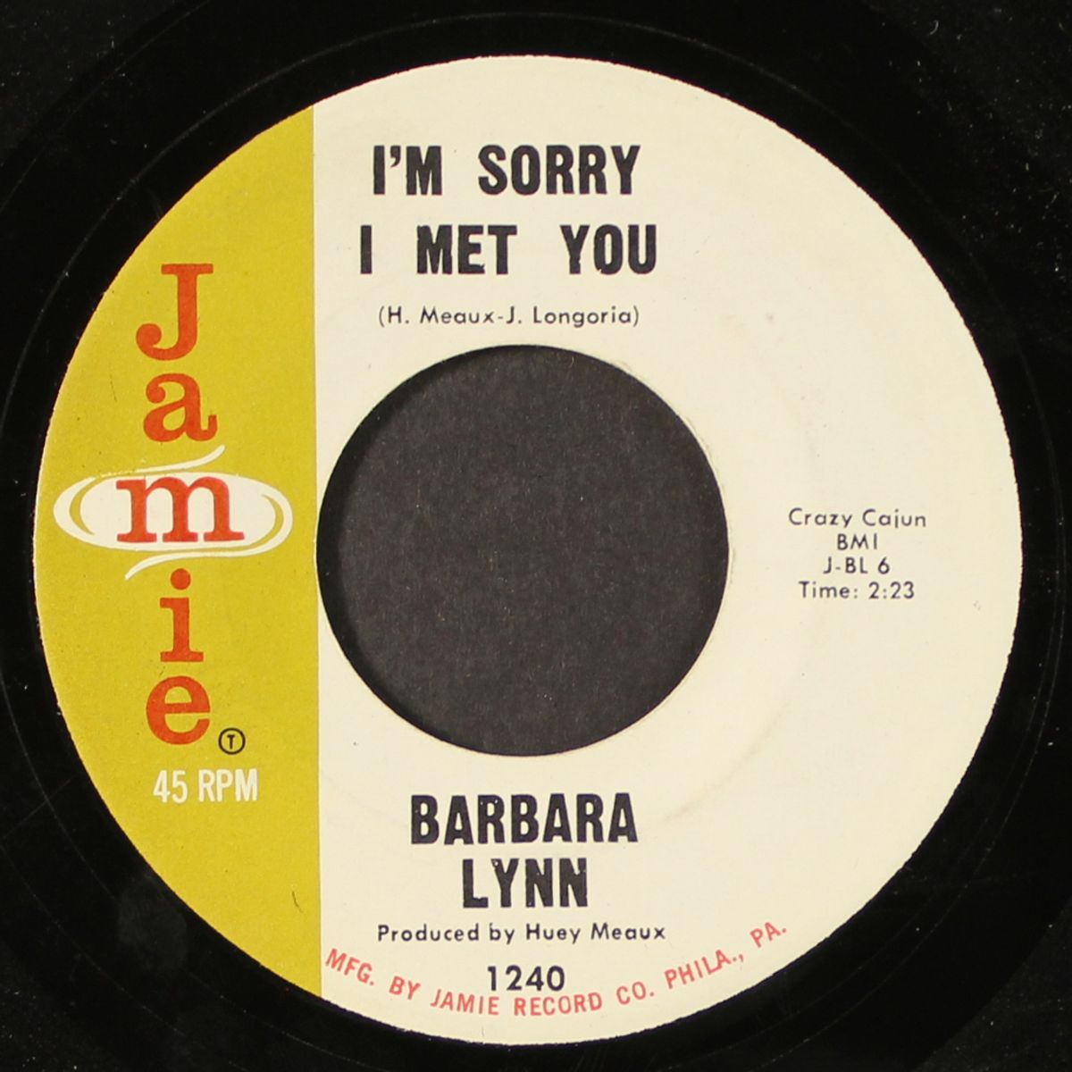 i'm sorry i met you / you're gonna need me by BARBARA LYNN