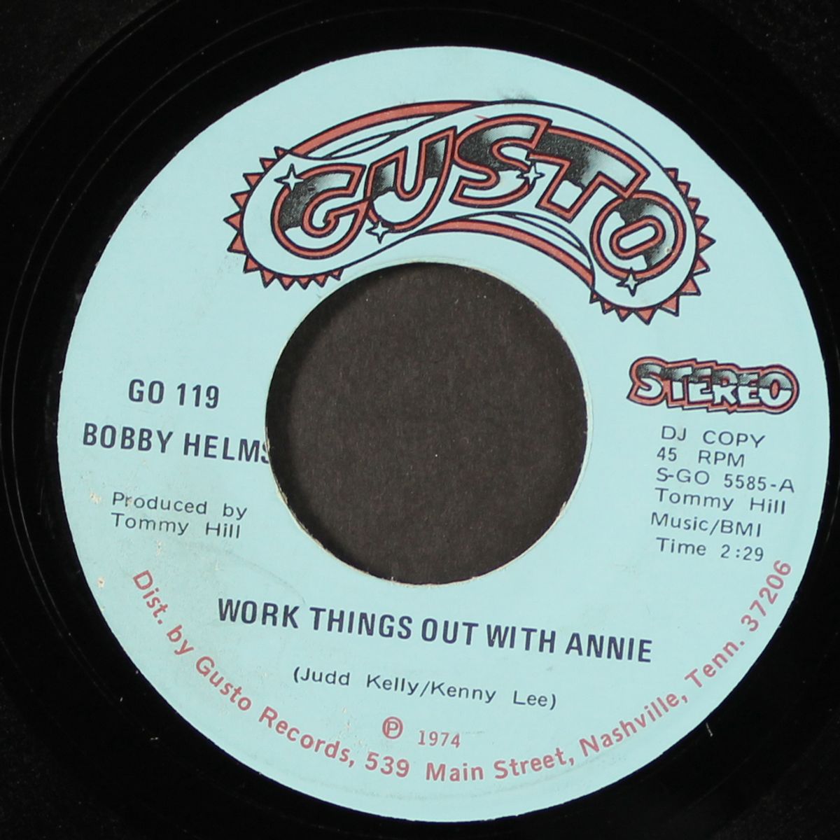 work things out with annie by BOBBY HELMS