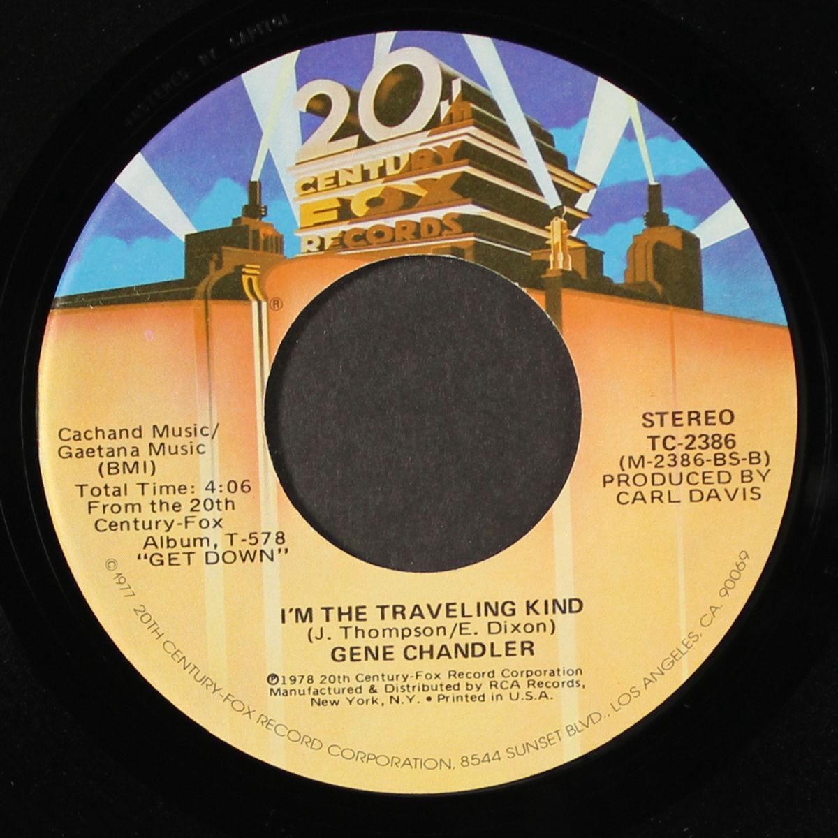 get down / i'm the traveling kind by GENE CHANDLER