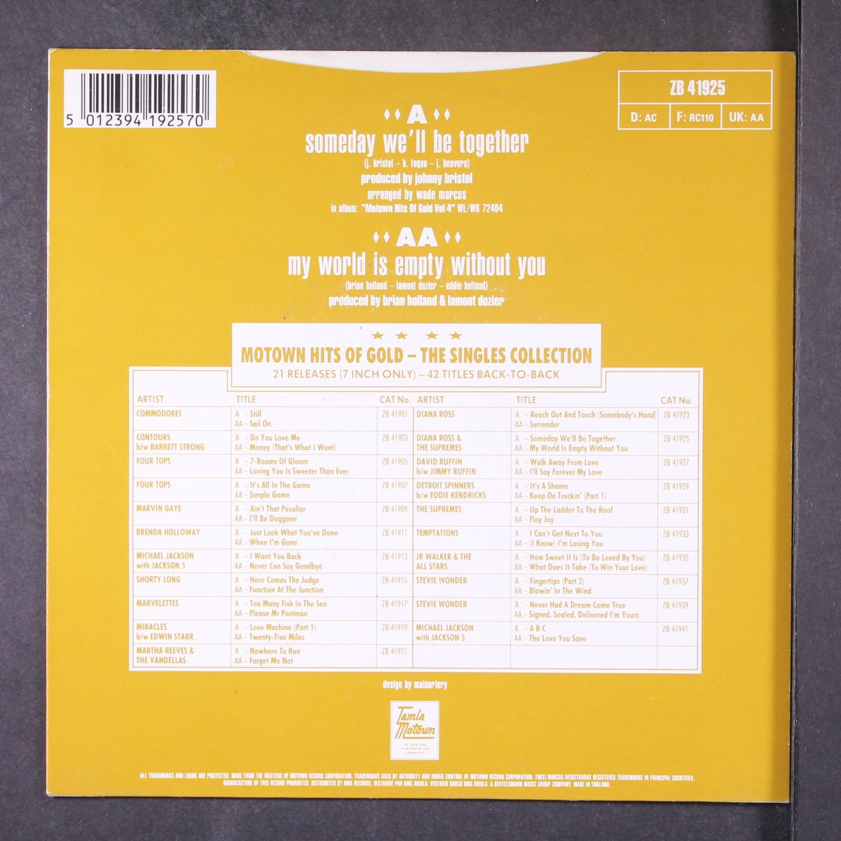 someday we'll be together / my world is empty without you by DIANA ROSS & SUPREMES