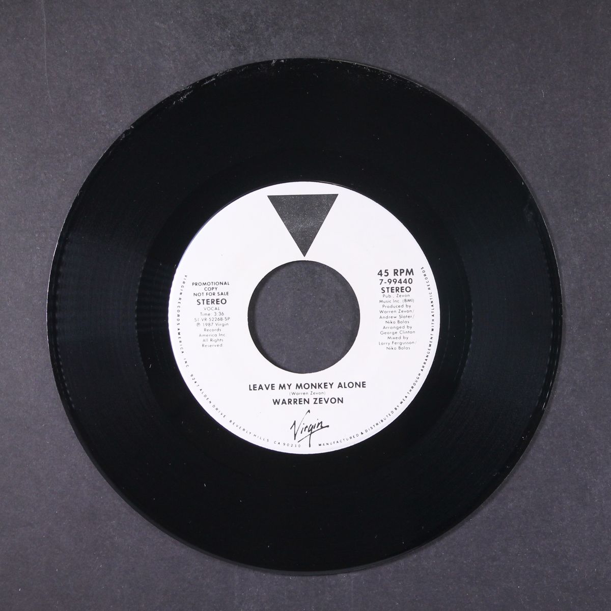 leave my monkey alone / same by WARREN ZEVON
