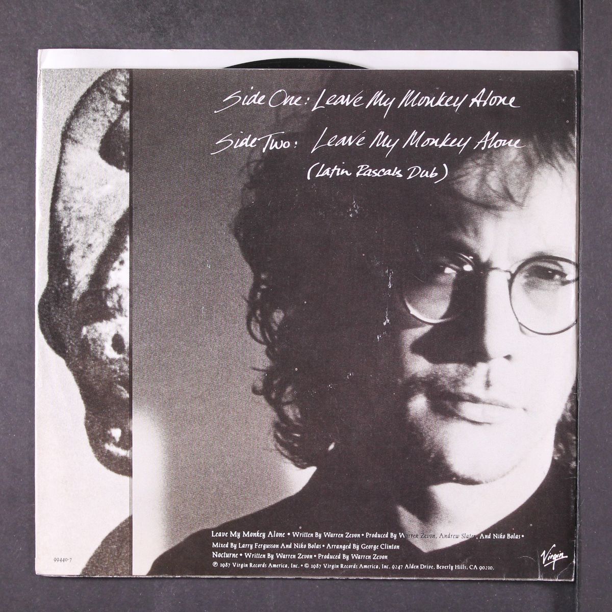 leave my monkey alone / same by WARREN ZEVON