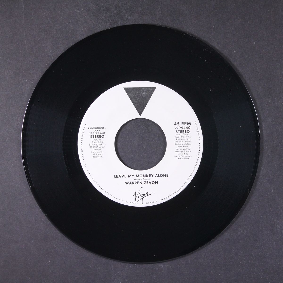leave my monkey alone / same by WARREN ZEVON
