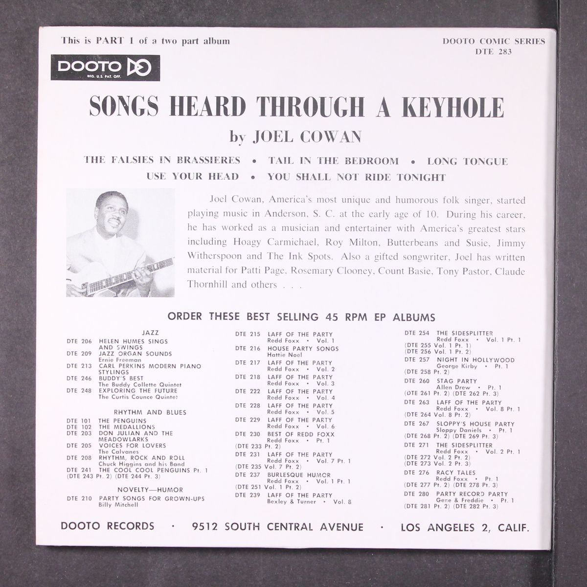 songs heard through a key hole, part 1 by JOEL COWAN