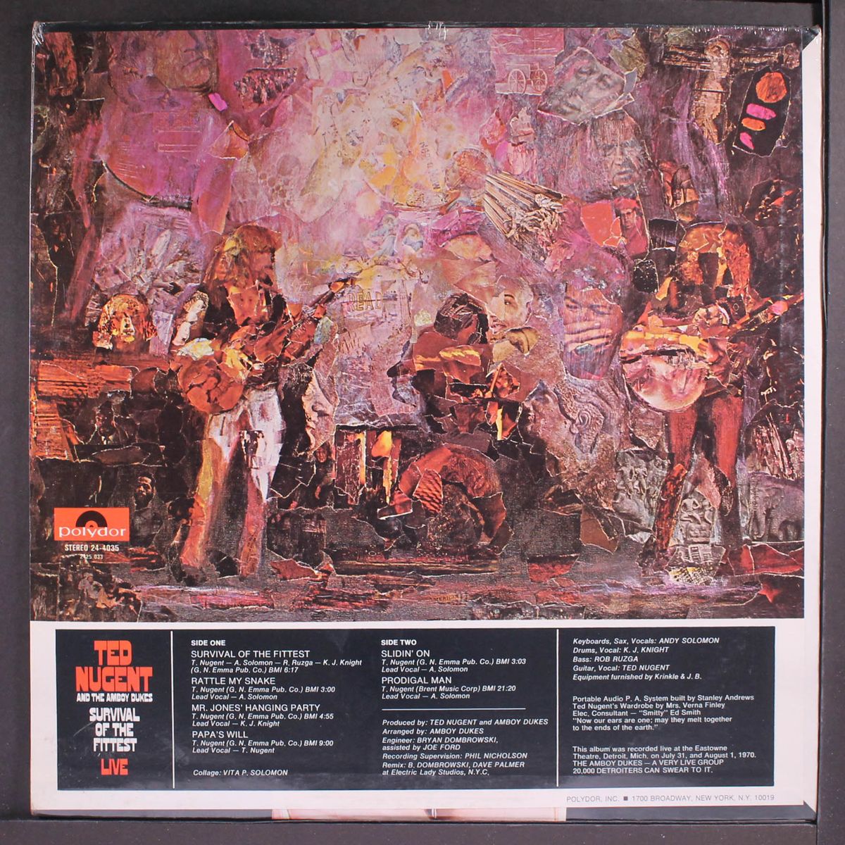 survival of the fittest, live by TED NUGENT & AMBOY DUKES