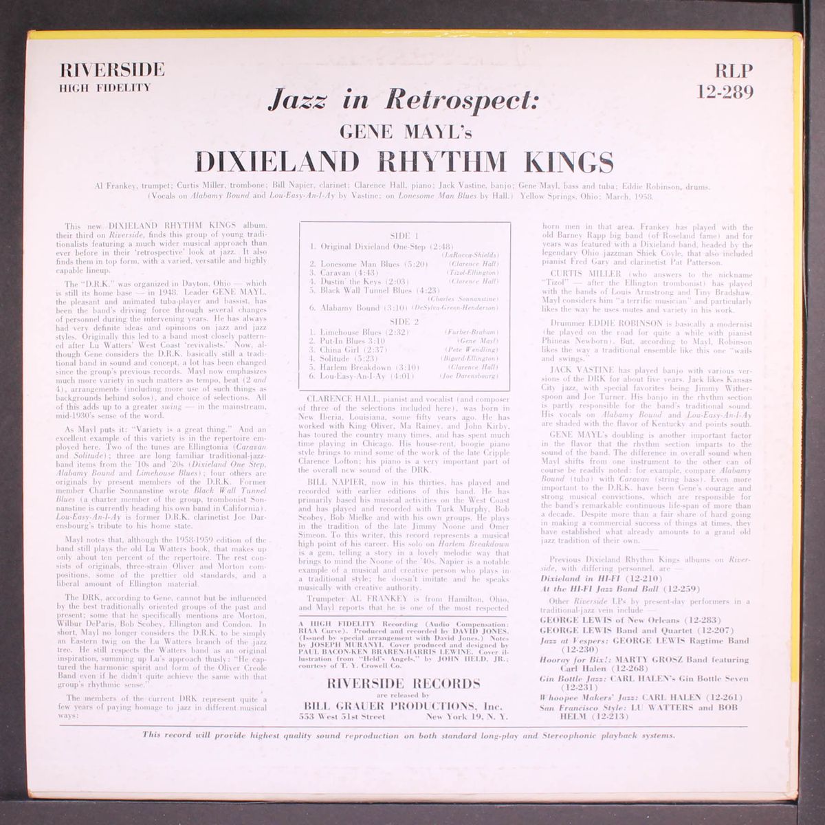 jazz in retrospect by GENE MAYL'S DIXIELAND RHYTHM KINGS