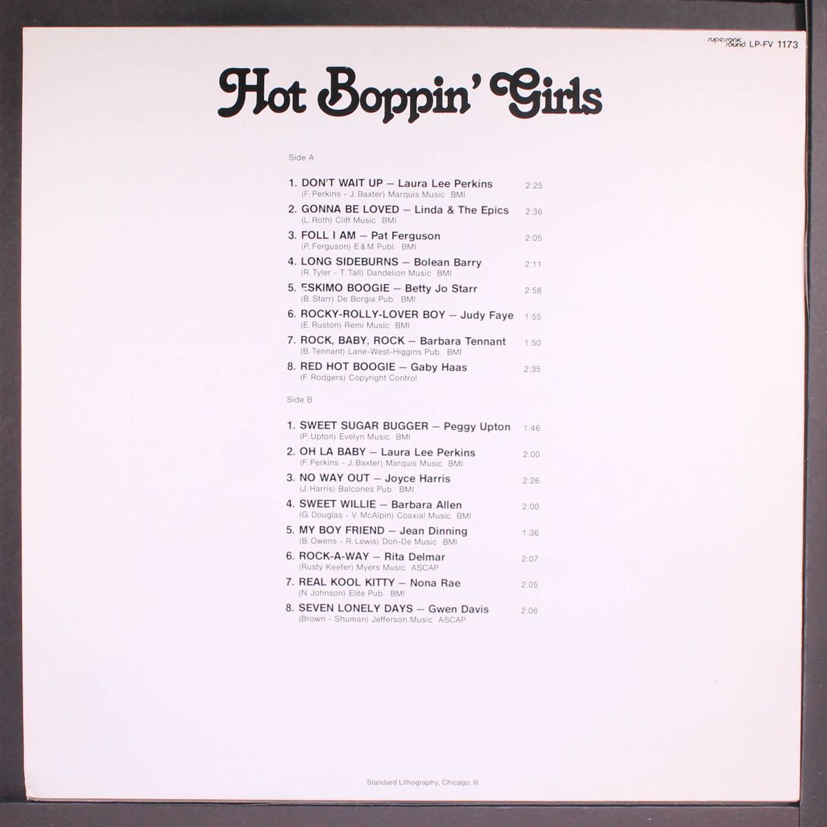 hot boppin' girls vol. 5 by VARIOUS