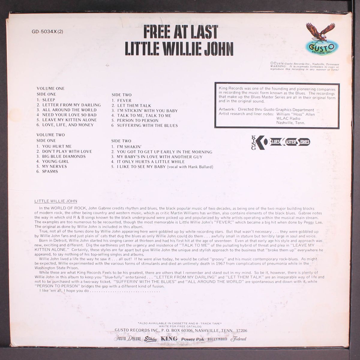 free at last by LITTLE WILLIE JOHN