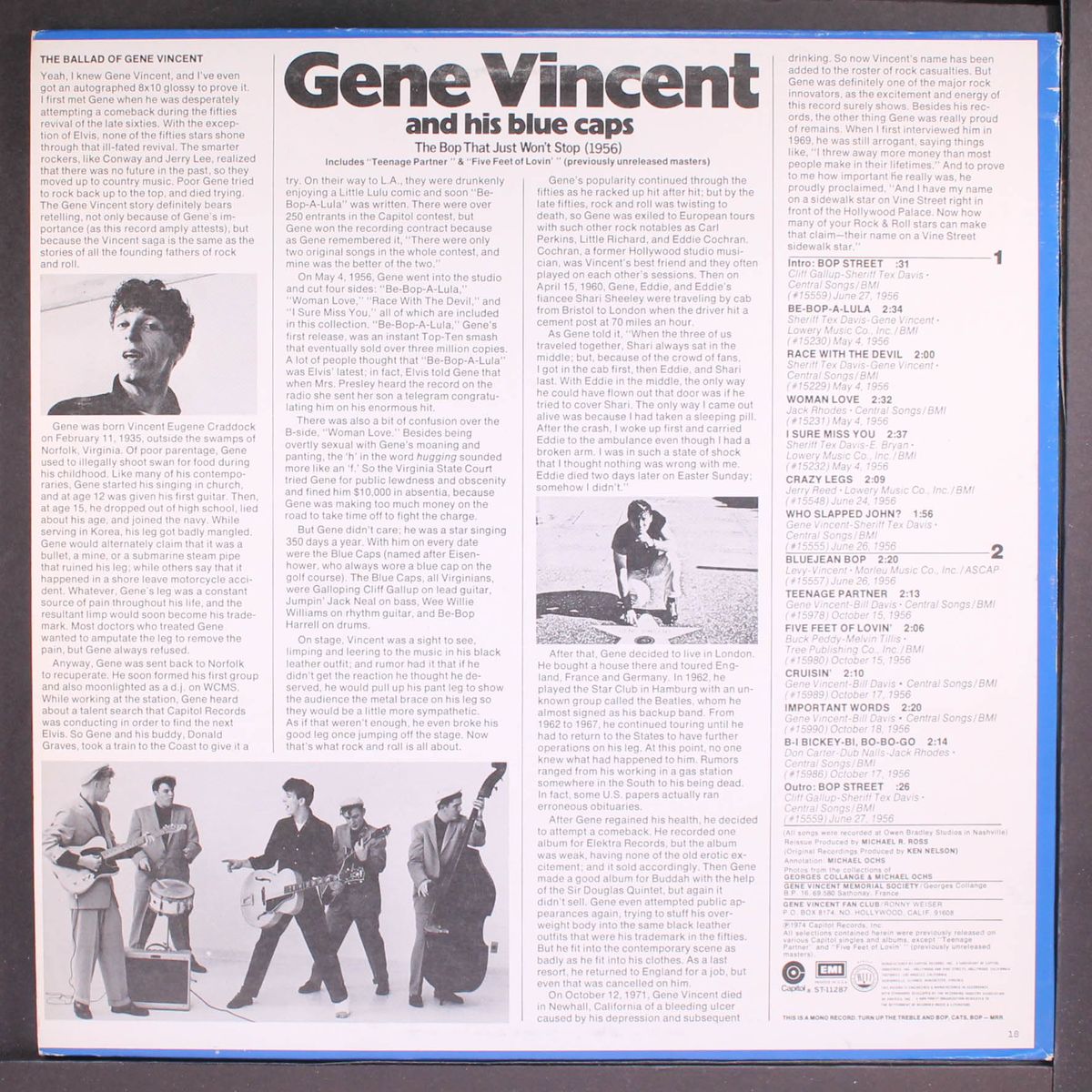 the bop that just won't stop (1956) by GENE VINCENT