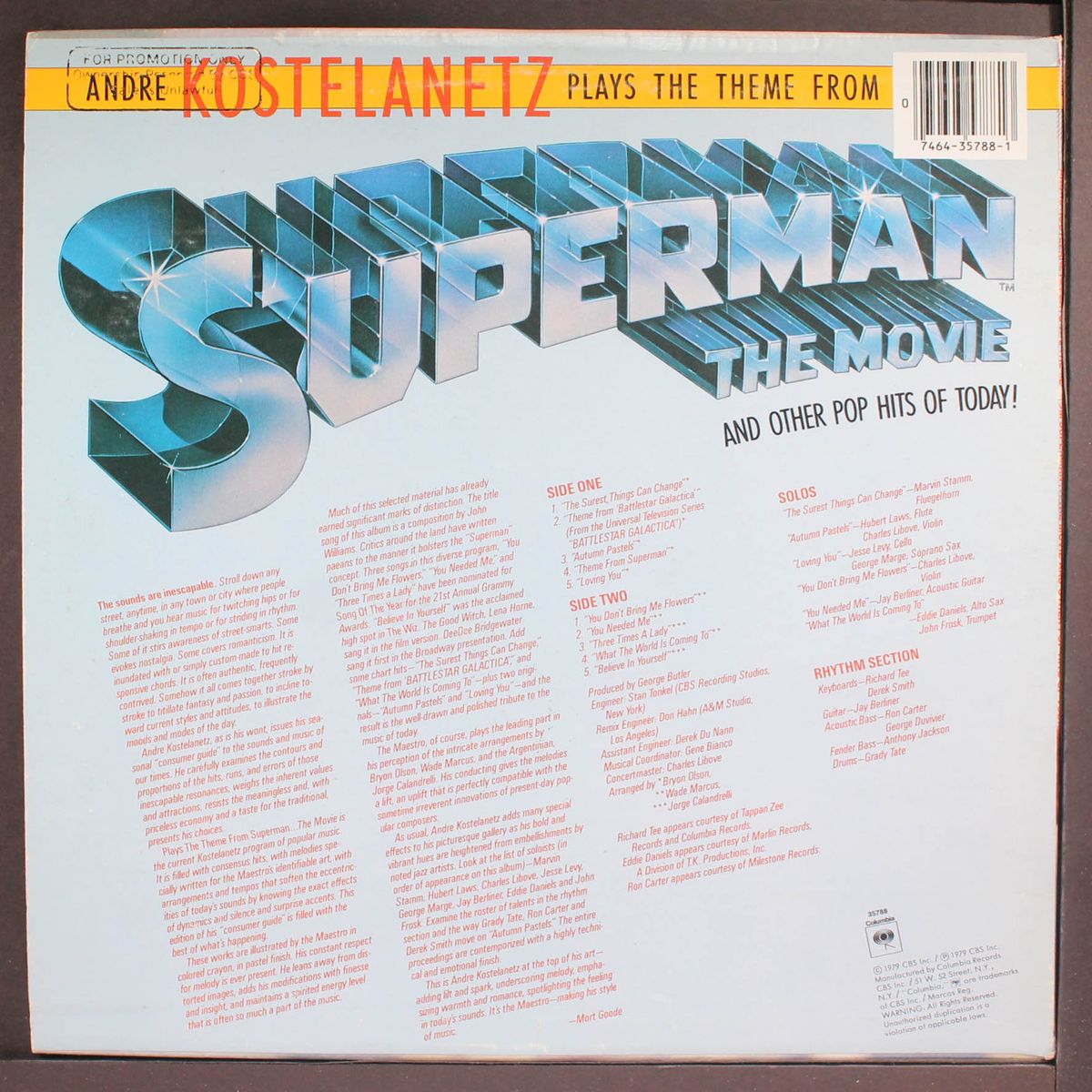 plays the theme from superman...the movie & other pop hits of today by ANDRE KOSTELANETZ