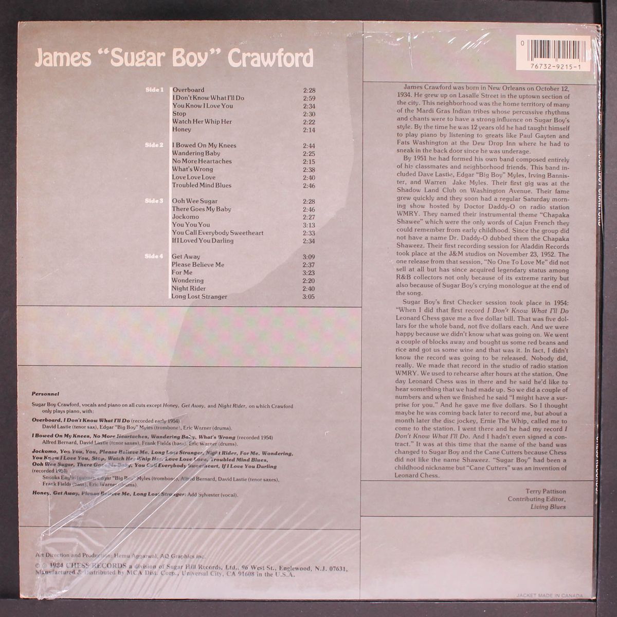 james 'sugarboy' crawford by JAMES 'SUGARBOY' CRAWFORD