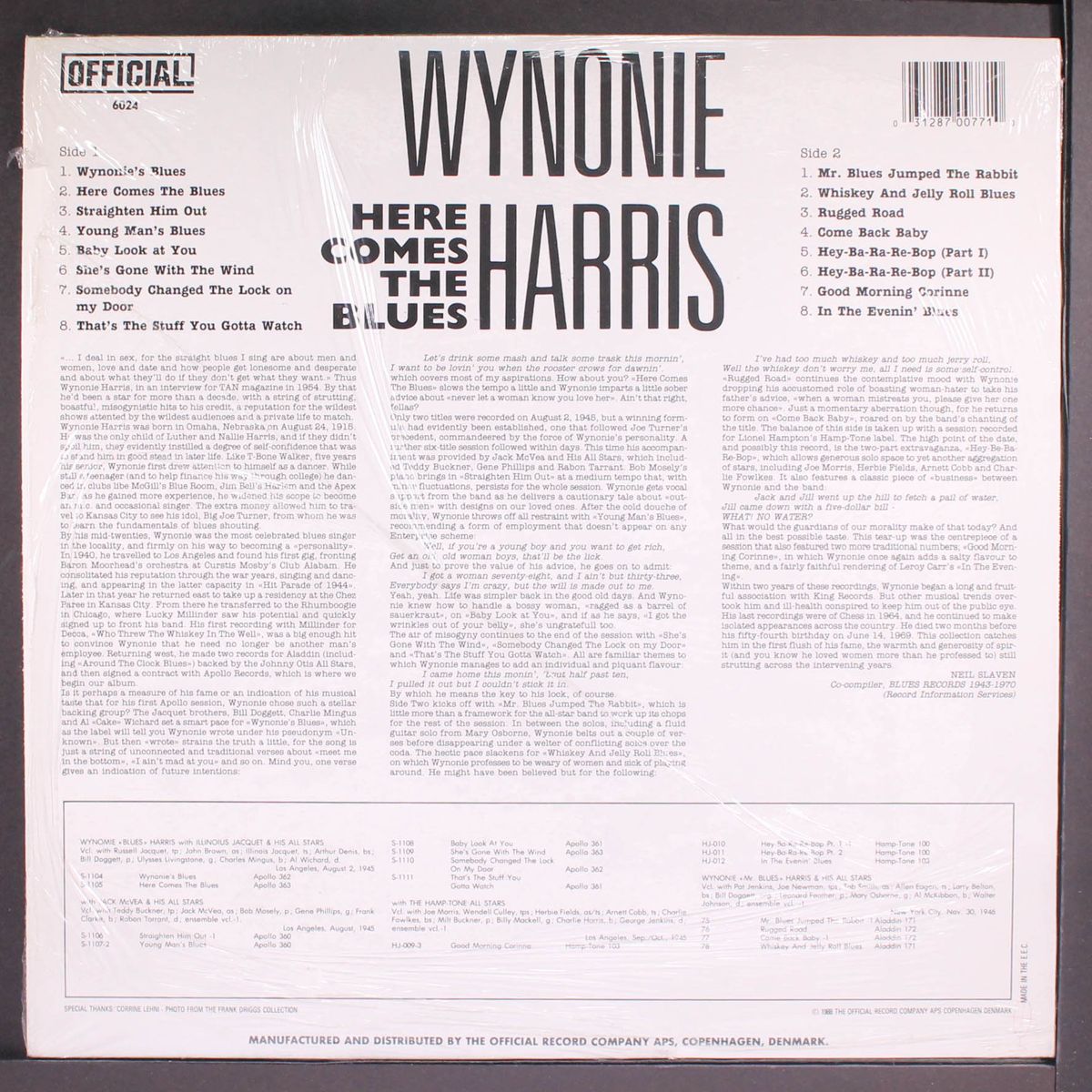 here comes the blues by WYNONIE HARRIS