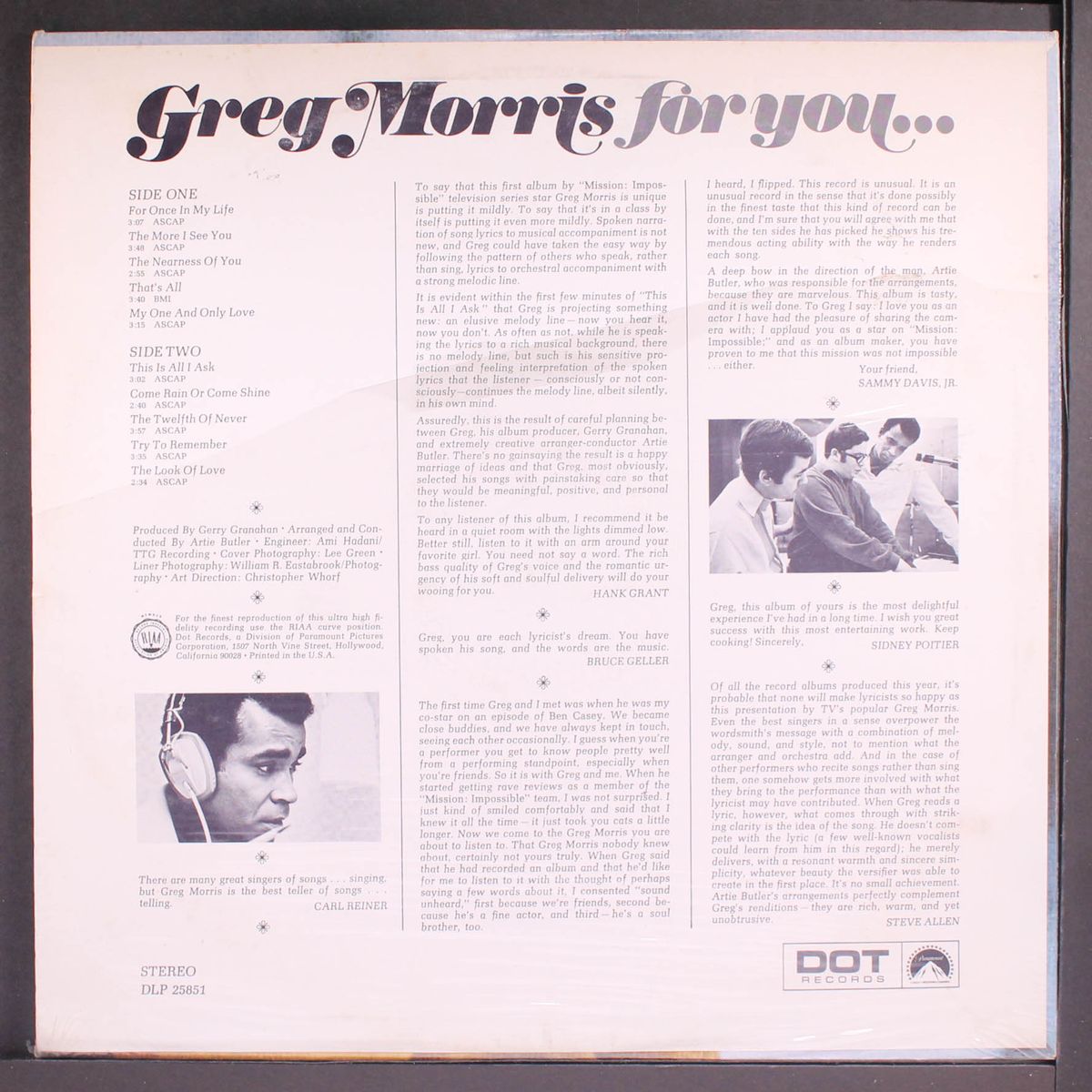 for you by GREG MORRIS