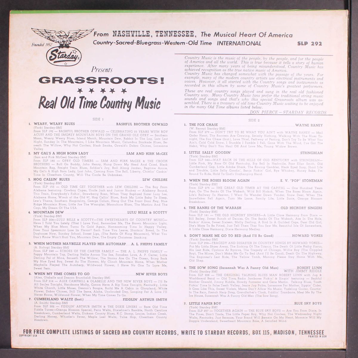 grassroots! real old time country music by VARIOUS