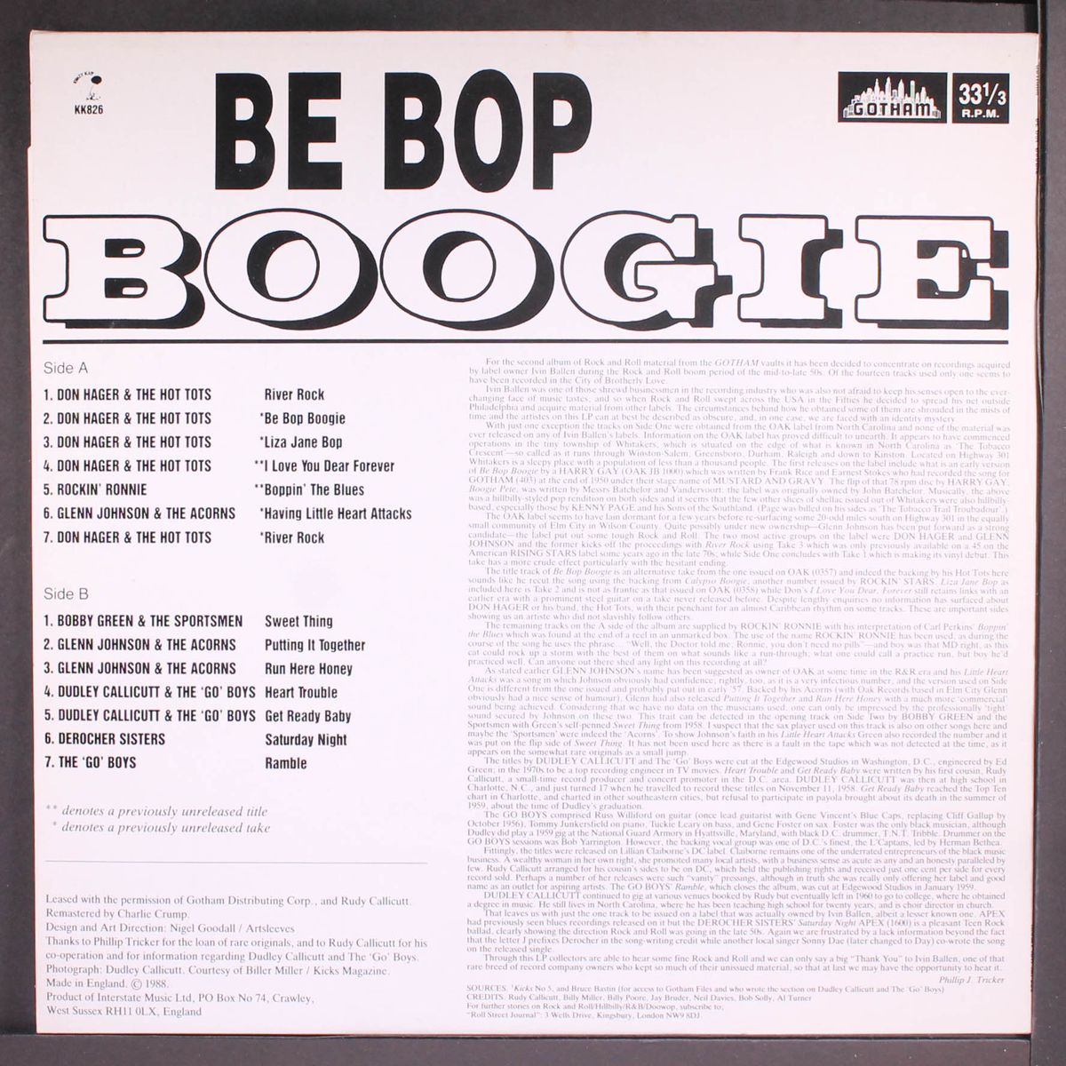 be bop boogie by VARIOUS