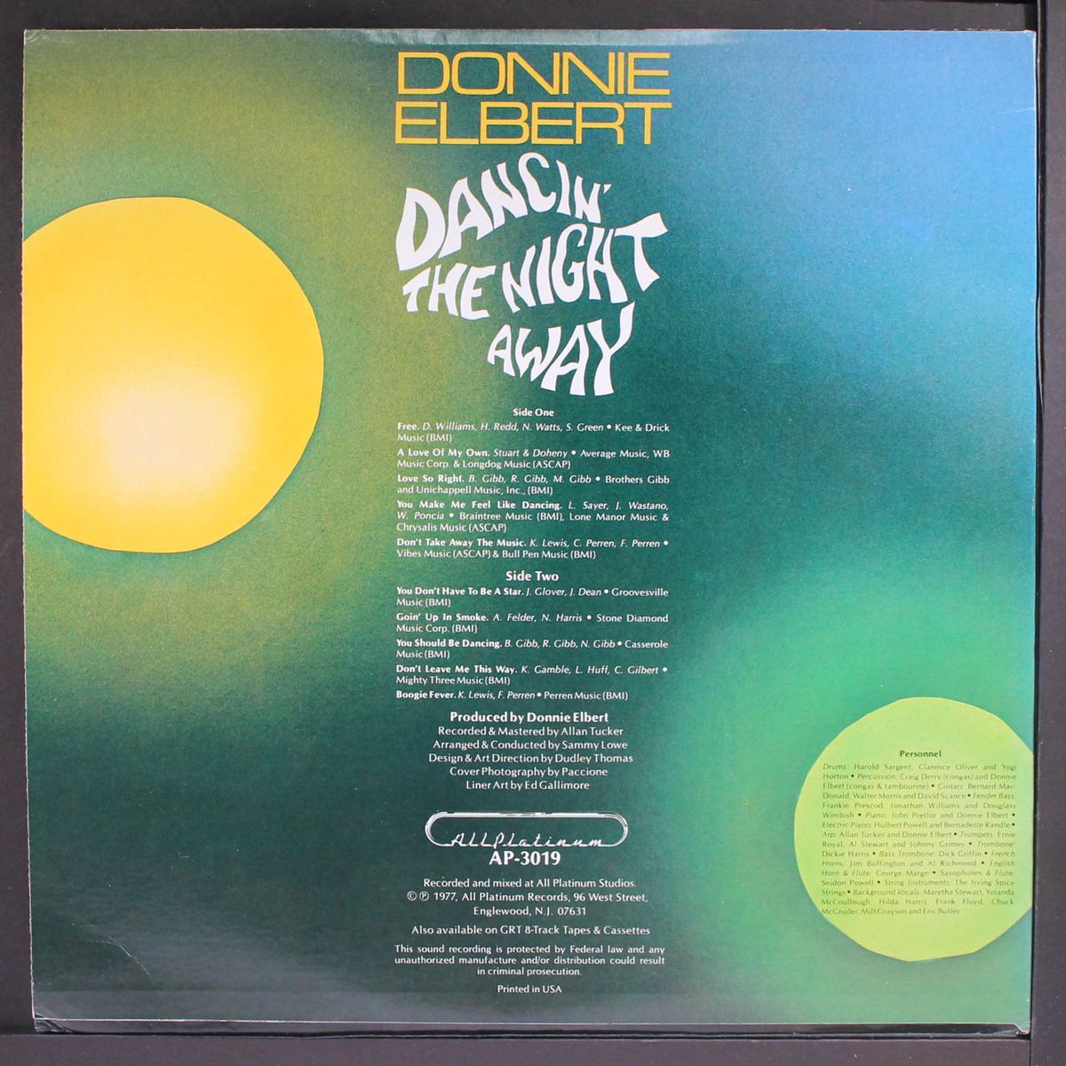 dancin' the night away by DONNIE ELBERT