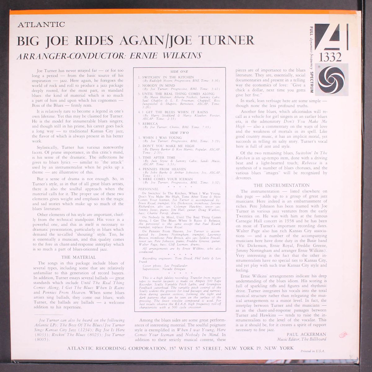 big joe rides again by JOE TURNER