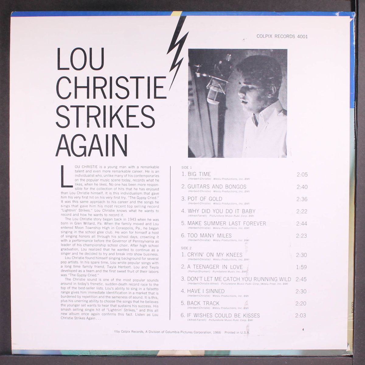 strikes again by LOU CHRISTIE