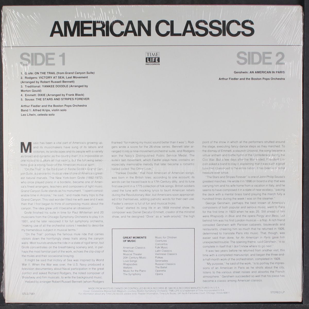 great moments of music, vol. 1: american classics by ARTHUR FIEDLER & BOSTON POPS