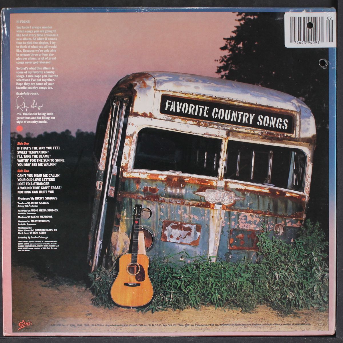 favorite country songs by RICKY SKAGGS