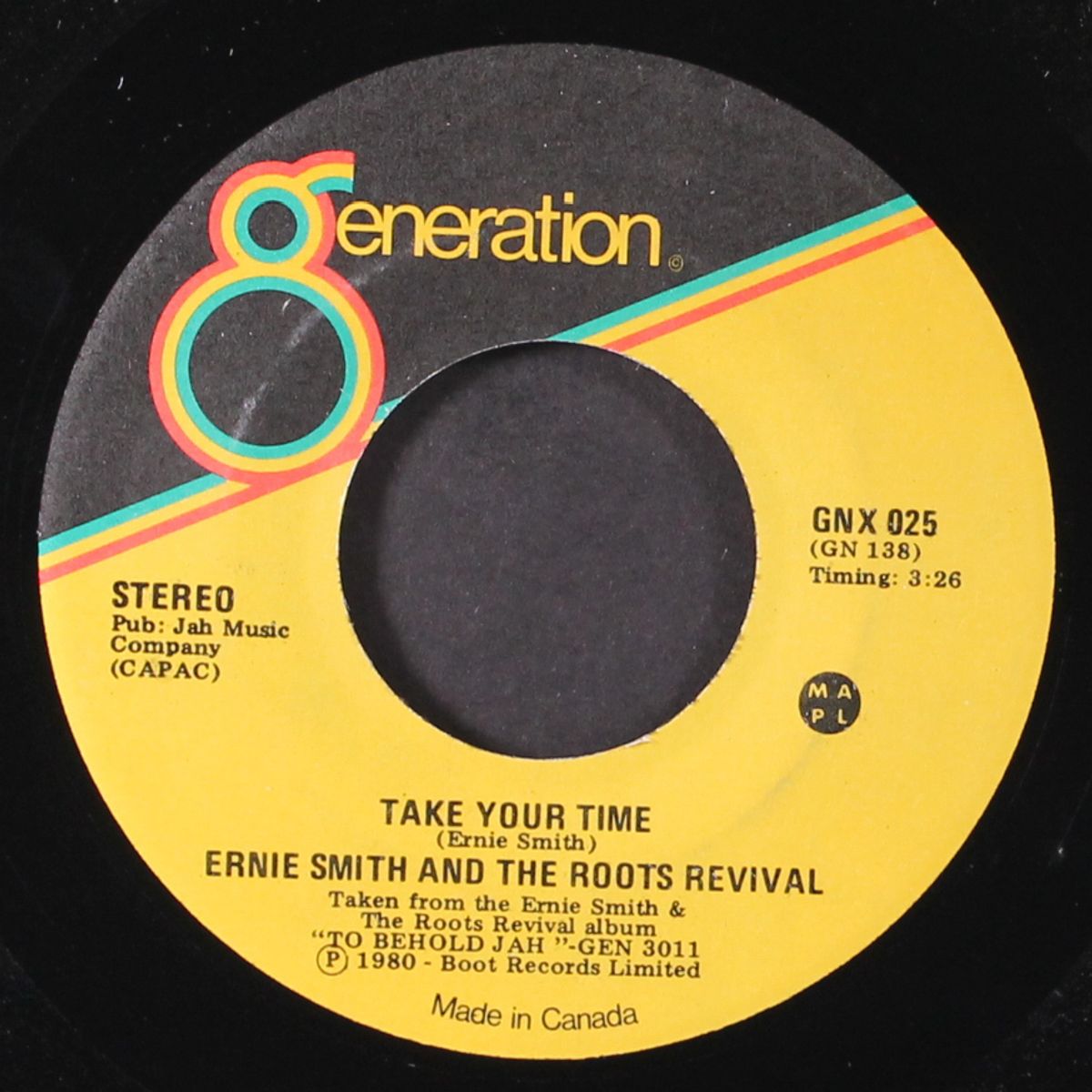 top rankin' skankin' / take your time by ERNIE SMITH & ROOTS REVIVAL