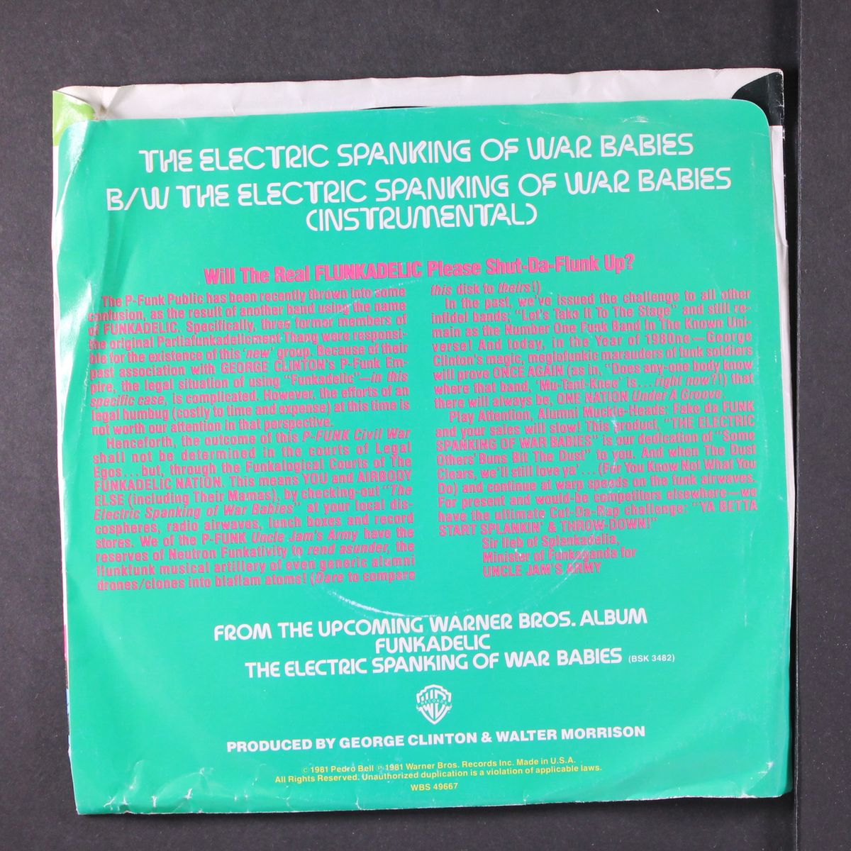 the electric spanking of war babies / instrumental by FUNKADELIC