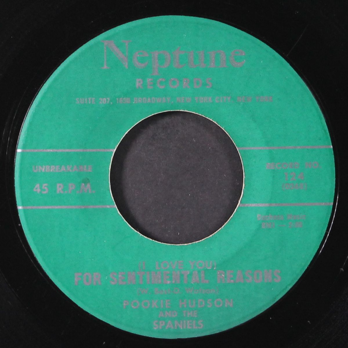 for sentimental reasons / meek man by POOKIE HUDSON & SPANIELS