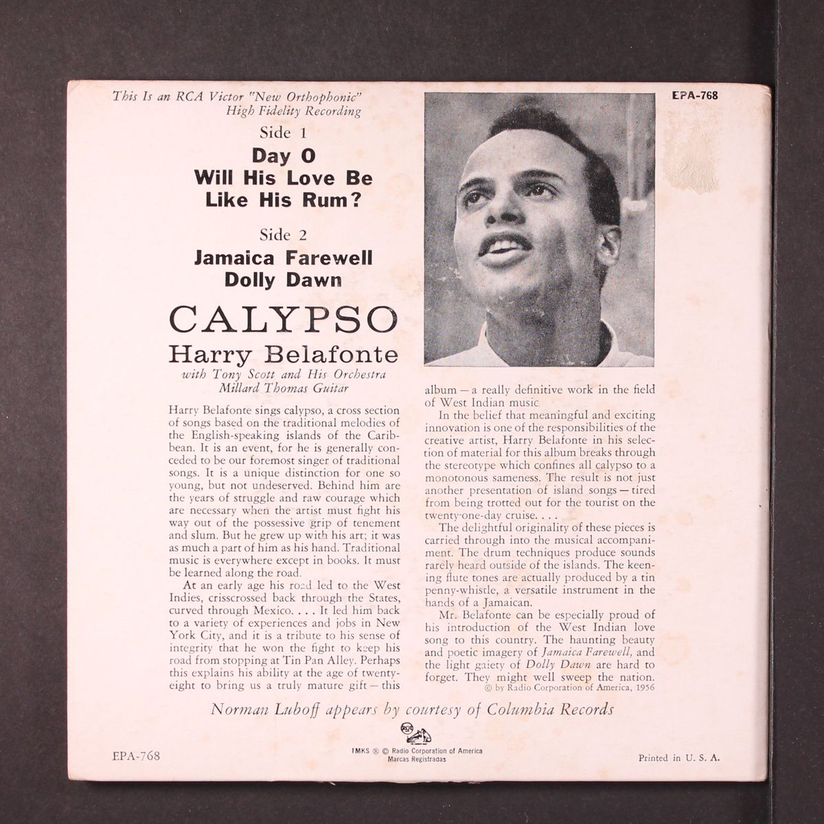 calypso by HARRY BELAFONTE