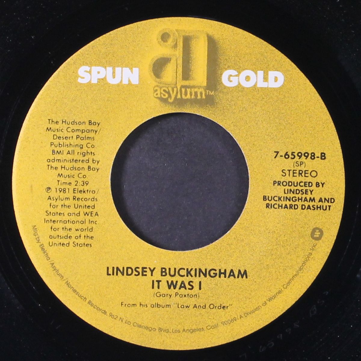 trouble / it was i by LINDSEY BUCKINGHAM