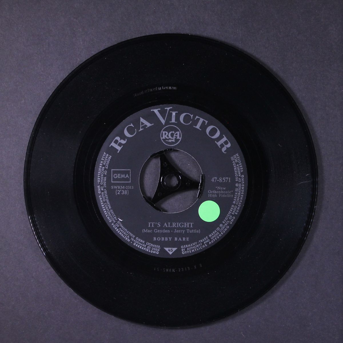 it's alright / she picked a perfect day by BOBBY BARE