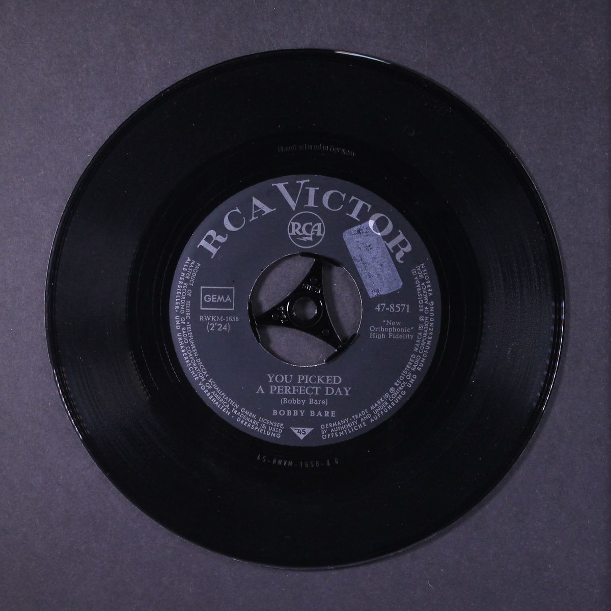 it's alright / she picked a perfect day by BOBBY BARE