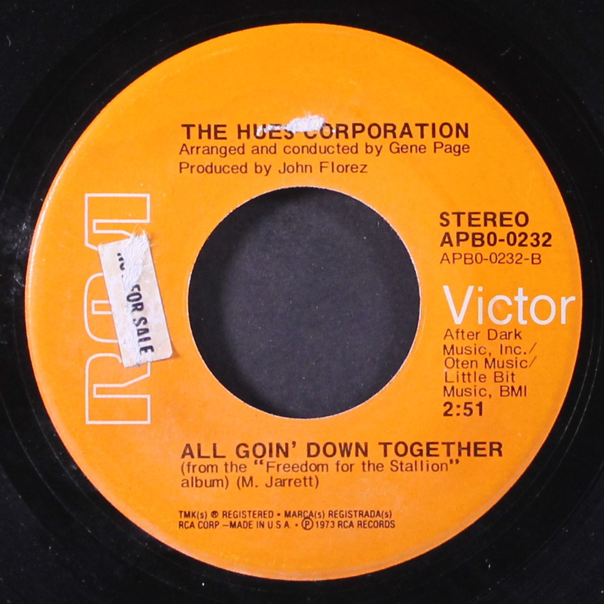 rock the boat / all goin' down together by HUES CORPORATION