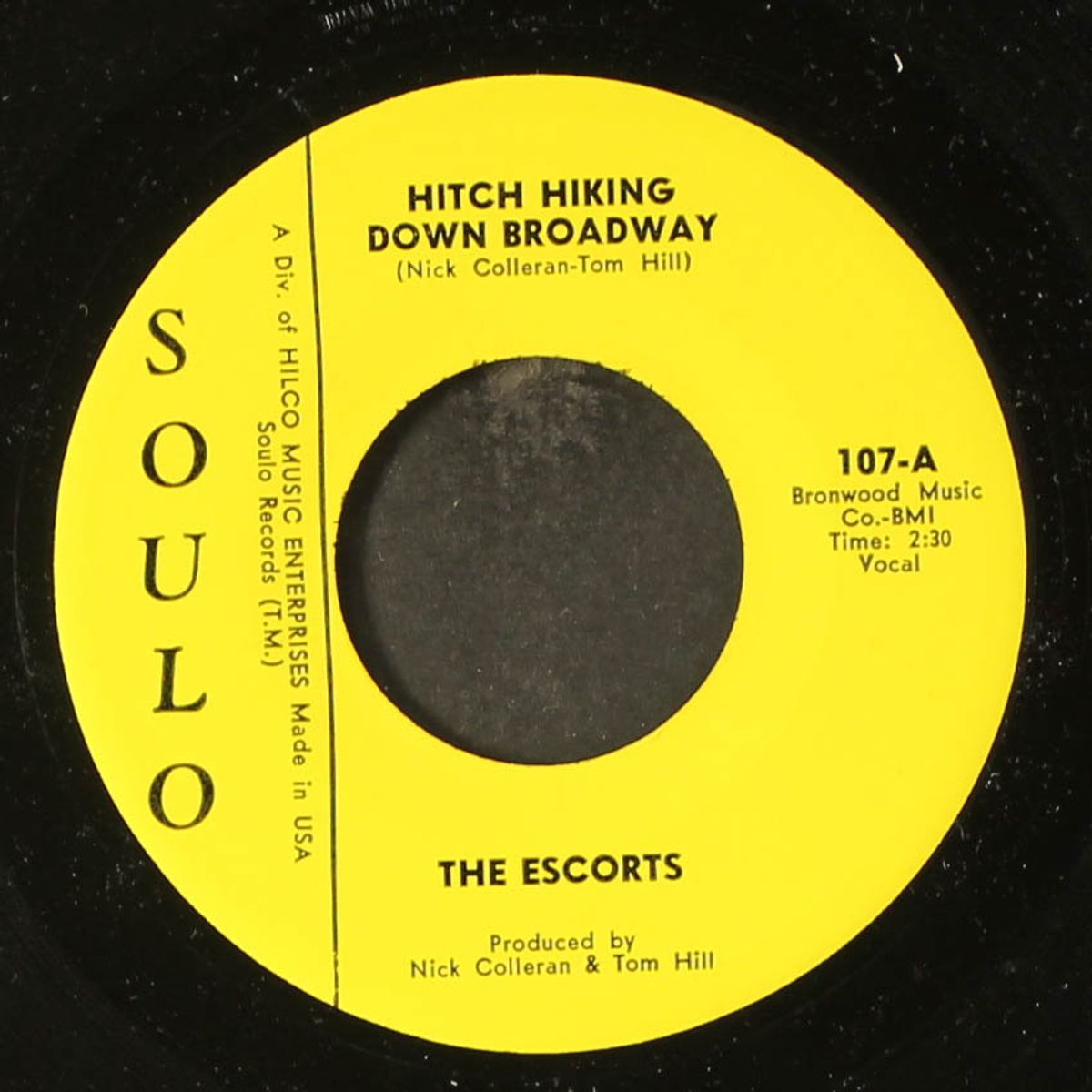 hitch hiking down broadway / i don't want to be alone anymore by ESCORTS