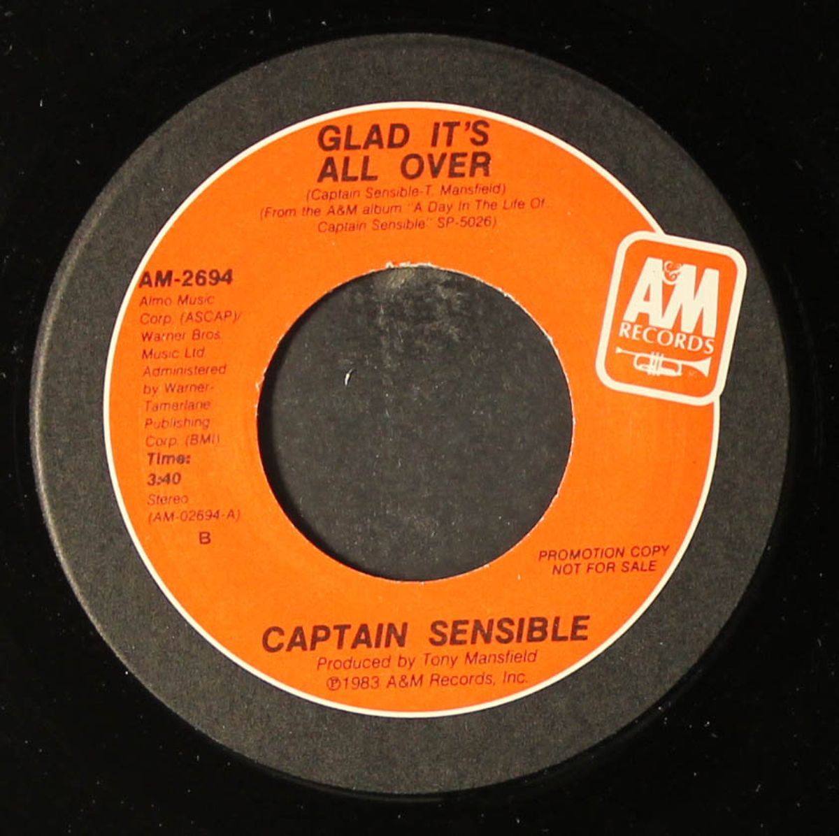 glad it's all over / same by CAPTAIN SENSIBLE