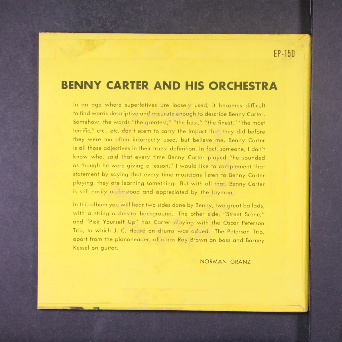benny carter and his orchestra by BENNY CARTER