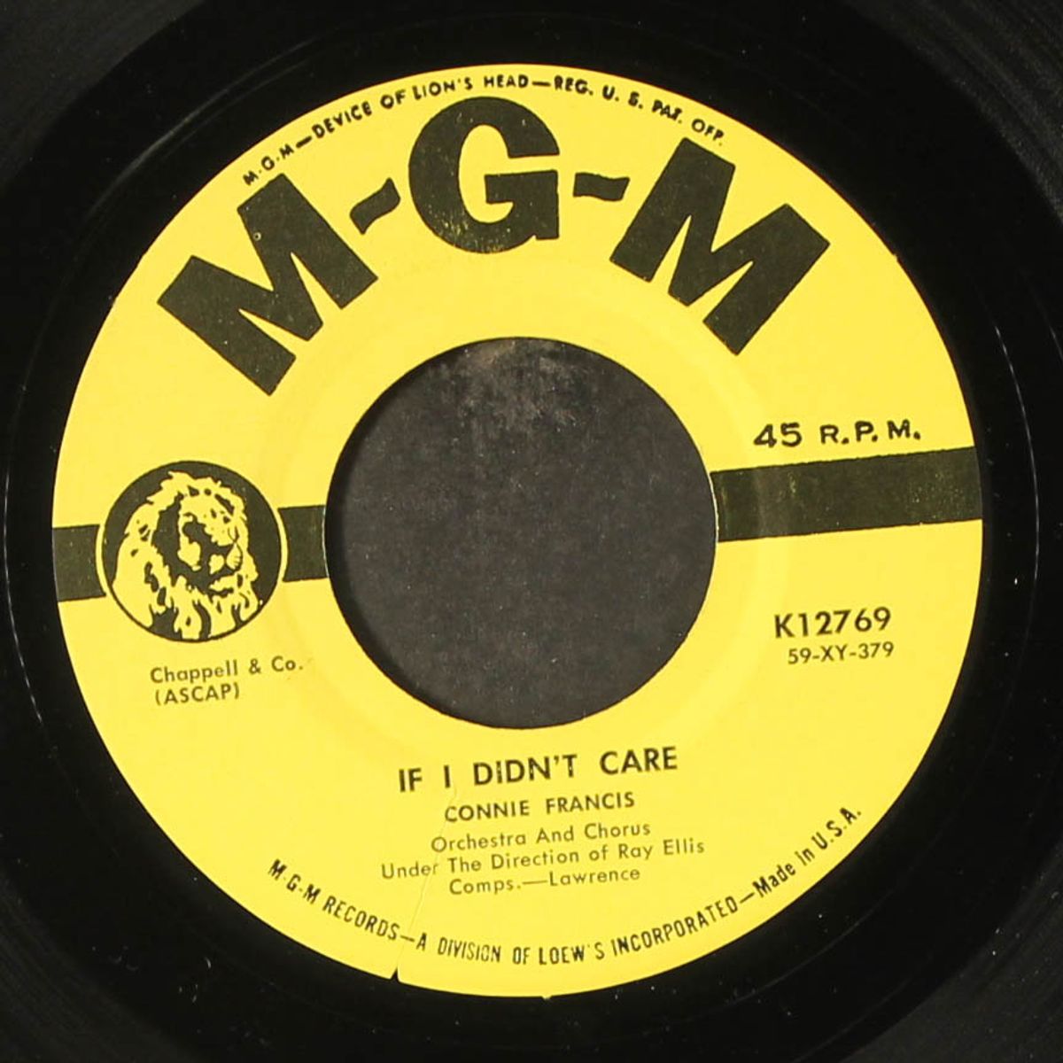 if i didn't care / toward the end of the day by CONNIE FRANCIS