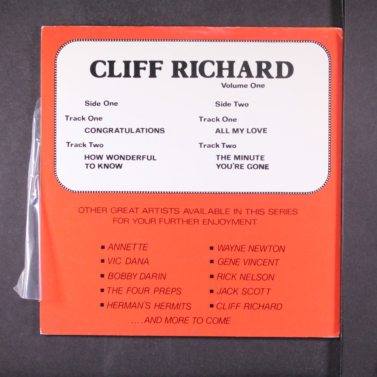 volume one by CLIFF RICHARD