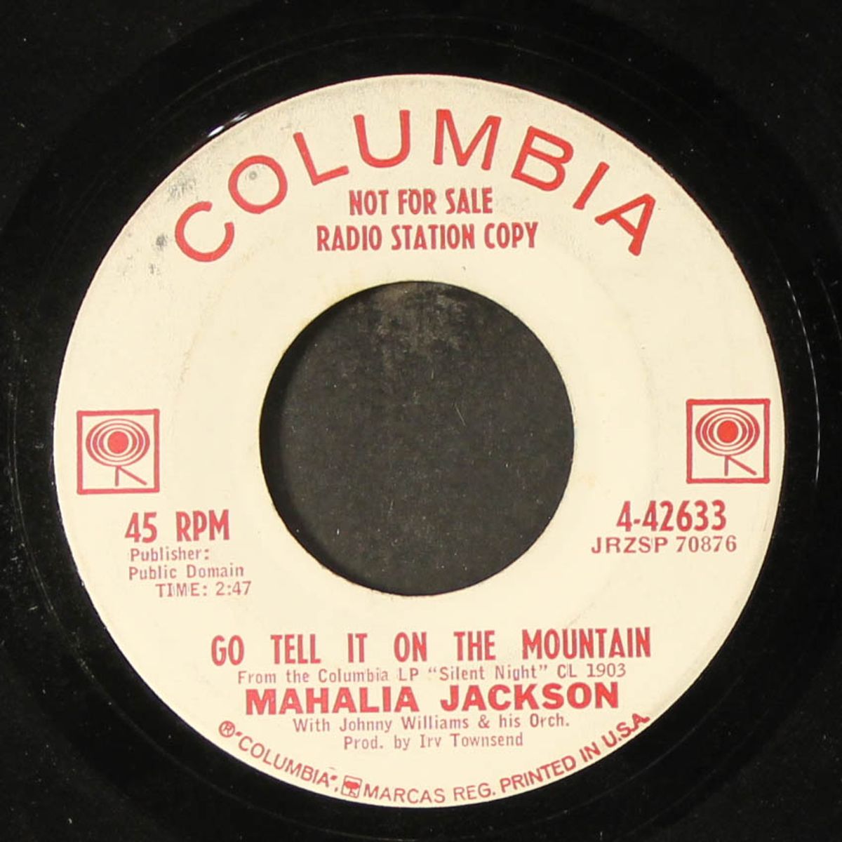 joy to the world! / go tell it on the mountain by MAHALIA JACKSON