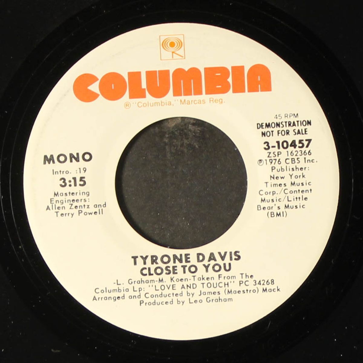 close to you / mono by TYRONE DAVIS